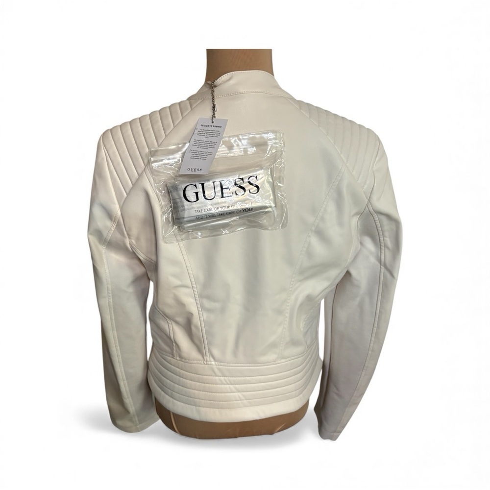 GUESS Women's Fiammetta Faux-Leather Jacket NWT Large - Picture 4 of 13